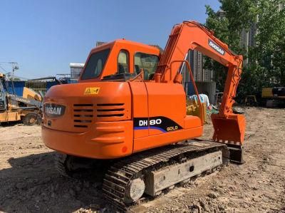 Korean Doosan Dh80 MIDI Excavator 8ton Used Mini Excavator