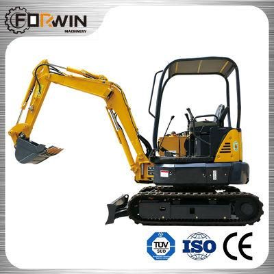 3.5 Ton Fw35u Hydraulic Backhoe Digger Rubber Crawler Belt Track Mini and Small Excavators with Canopy for Sale