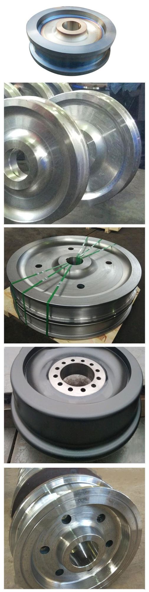 Densen Customized Alloy Steel Super Large Hot Forging Crane Wheels, Crane Rail Wheels, Train Wheels for Sale
