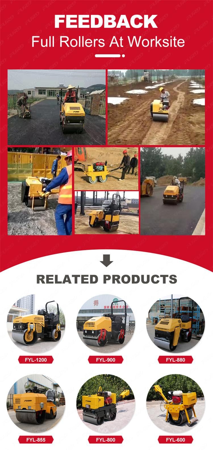 Hot Sale 2.5 Ton Diesel Double Drum Vibratory Road Roller