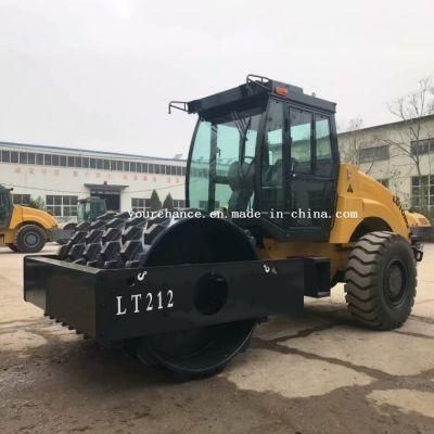 High Quality Construction Machinery Lt212 12 Tons Mechanical Drive Single Drum Vibratory Road Roller with Padfoot for Sale