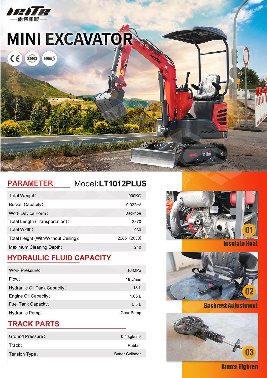 CE Approved Mini Micro Small Crawler Hydraulic Campact Excavators with Minibagger Multifunctional Attachments Digging Machine Compact Excavator