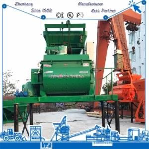 Ce Certified Mini Mixer Double Horizontal Shafts Mobile Auto Concrete Mixer Js500