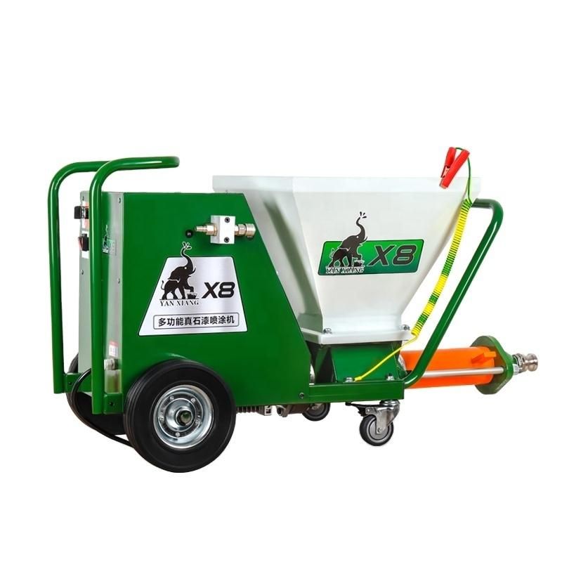 X8 Portable Airless True Stone Coating Wall Putty Sprayer Painting Machine
