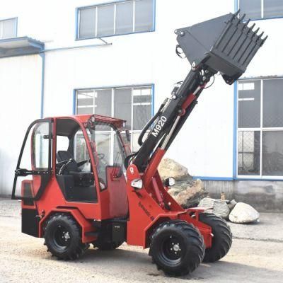 China Telescopic 2000kg Rated 1m3 Bucket Capacity Articulated Front End Wheel Loader with CE EPA