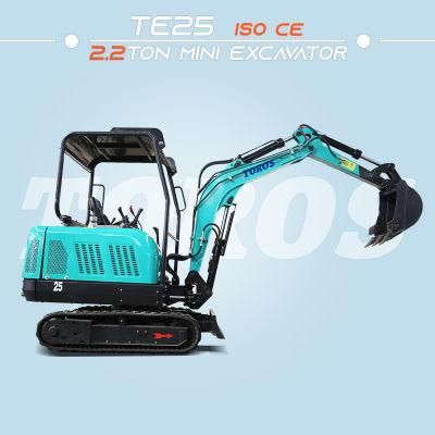 Hot Sale China Cheap Economic 2.2 Ton 2200 Kg Mini Hydraulic Crawler Excavator Swing Boom/CE ISO EPA/Farm Garden Construction/Backhoe/Cabin