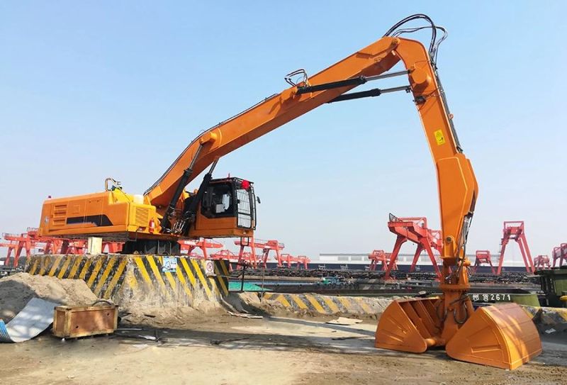 Stainless Non-Ferrous Steel Iron Scrap Recycling Electrical Mobile Multi Ropes Orange Five Peel Clamshell Timber Log Grab/Bucket Stationary Material Handler