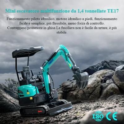 China Shandong 1.4ton Digger Crawler Mini Excavator for Sale