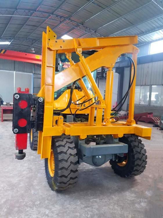 Hydraulic Post Driver Machine for Highway Guardrail Installation