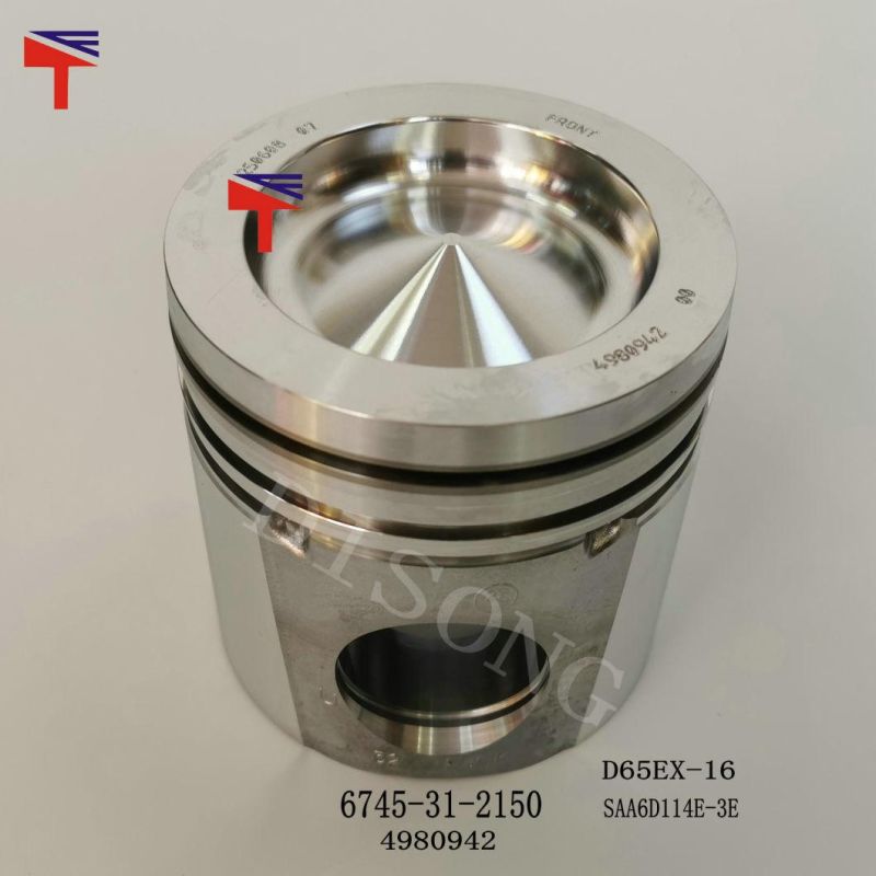 High Quality Diesel Engine Mechanical Parts Piston 6745-31-2150 for Engine Parts SAA6d114-3 Construction Bulldozer Parts D65ex-16 Generator Set