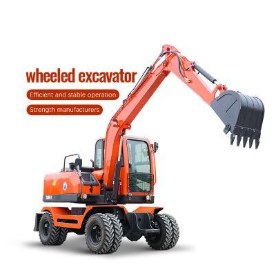 Wheel Excavator 8.0 Ton Wheel Excavator for Sale