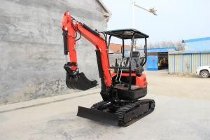 Rotary Hydraulic Crawler Micro Digger with Rubber Track in High Efficiency