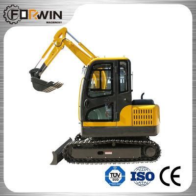 4 Ton Fw40b Mini and Compact Rubber Crawler Belt Track Cabin Excavators with CE for Sale