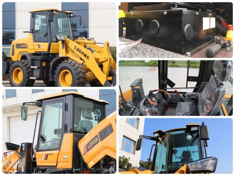 ISO and CE Certificated Lugong LG946 Yuchai Power Hydraulic Torque Converter Loaders with Grapple for Manufacturing Plant
