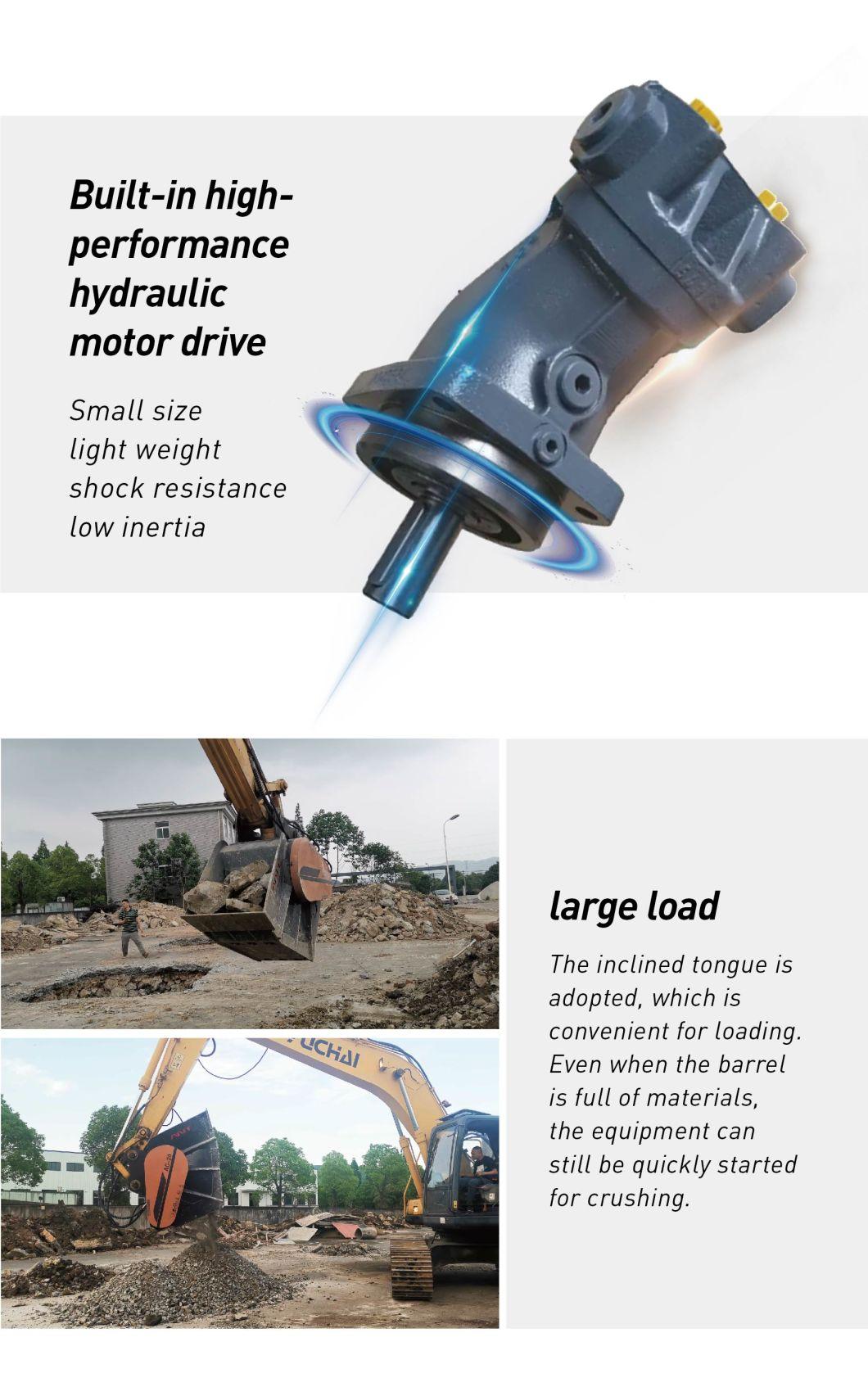 Yichen Crusher Bucket Excavator Crusher Bucket for Excavator Starting From 40t Construction Waste Crushing