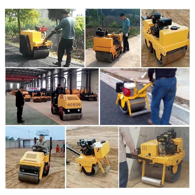 Mini Road Roller Exciting Force 30kn Construction Machinery Equipment Vibratory Tandem Asphalt Diesel Hydraulic Manual/Hand Double Drum Vibrating Roller Price
