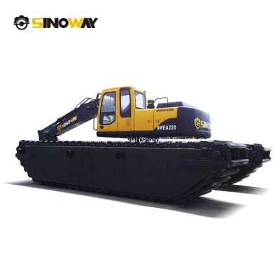 Marsh Excavator Sinoway Swamp Excavator with Amphibious Pontoon