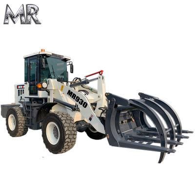 Customized Log Loader 2 Ton Wheel Loader with Grapple