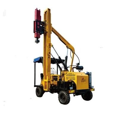 Hydraulic Wheel Type Guardrail Installation Machine for Road Construction