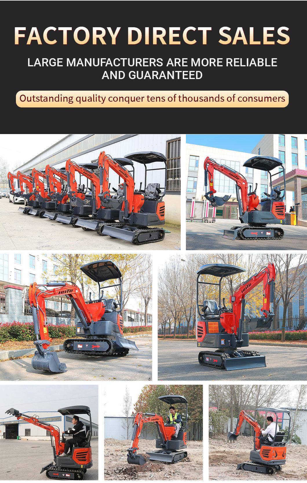 CE Approved Mini Micro Small Crawler Hydraulic Campact Excavators with Minibagger Multifunctional Attachments Digging Machine Compact Excavator