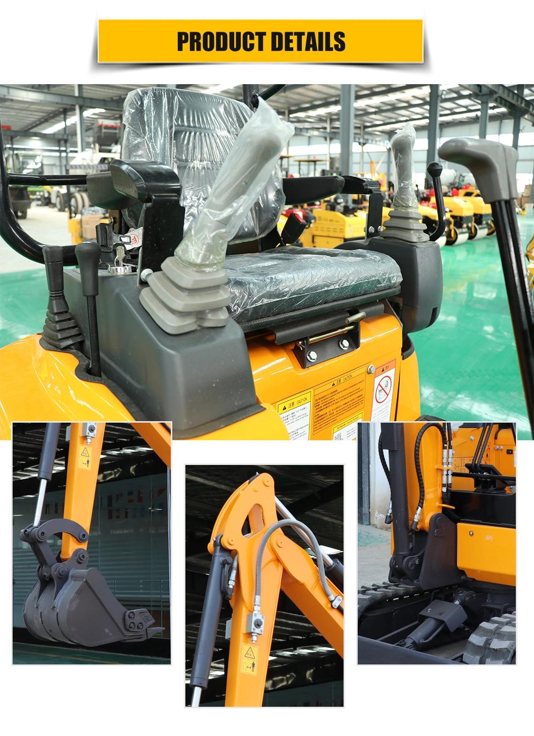 New Design Mini Escavatori Da Giardino Garden Machine Mini Digger Excavator 1ton 1.5 Ton 2.0ton Farm Construction