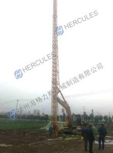 Plastic Vertical Drain Driver Equipment on Excavator