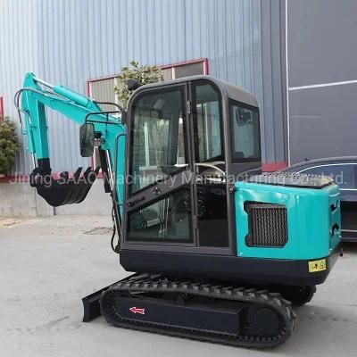 Multifunction 3t Mini Small Digger Micro Crawler Excavator with Cabin
