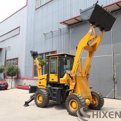 Wz10-10 Rated Load 1000kg Cheap Price 4X4 Backhoe Wheel Loader for Bangladesh with Attachments for Sale