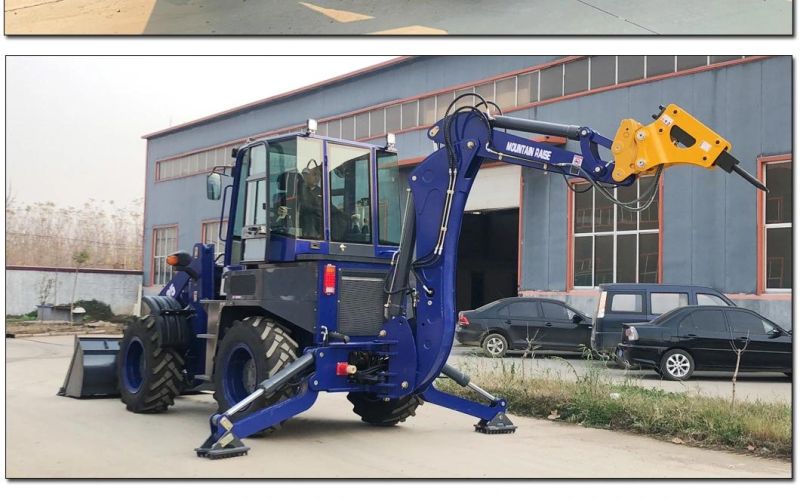Front Bulldozer Wz30-25 Heavy Backhoe Loader with Auger Snow Blade