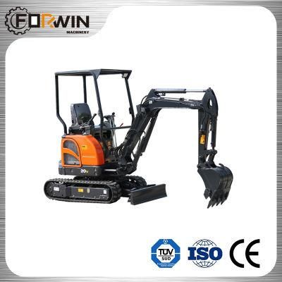Factory Direct Sale 2 Ton Small Hydraulic Digger Fw20u Mini Backhoe Crawler Track Excavator