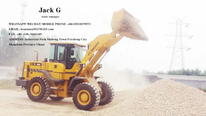China High Function and High Efficiency 3 Ton Wheel Loader Long Power Engine Loader Pump Technical Diesel Loade Rpower (W) 92 Kw