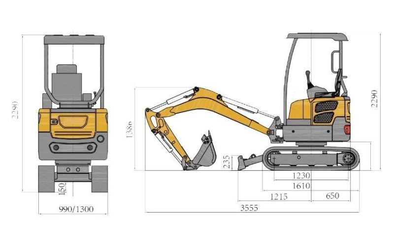 Hot Sale We20 Mini Bagger Excavator with EPA Engine