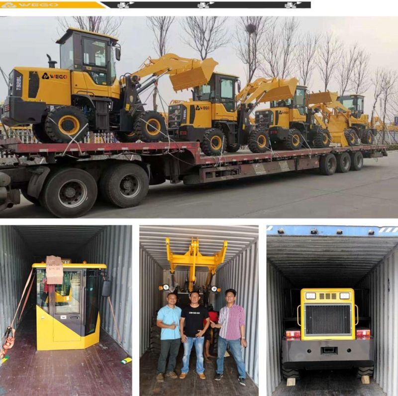 2 Cubic Bucket New Construction Equipment Small/Mini Compact Front End Tractor Extended Boom Wheel Loader for Farming/Construction/Gardening Machinery
