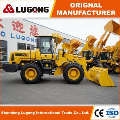 Light Durable Lugong LG946 1.3m3 Bucket 4 Wheel Drive Loader with Palet Fork for Road