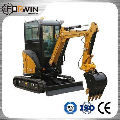 Fw25u Cabin Mini Digger Small Excavators Cheap with Hydraulic Transmission and Breaking Hammer for Sale