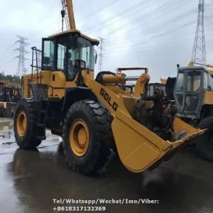 Used Sdlg LG956L 5 Ton Front Discharge Loader with Cat Engine