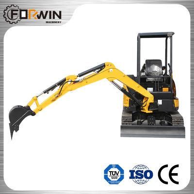 Factory Forwin Small Crawler Excavator 2.7 Ton Fw25u Canopy with CE and Raker/Digger for Sale