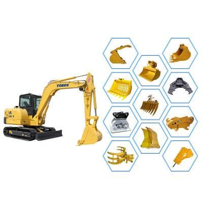 Hot Sale China Te60 6 Ton Cheap Yanmar Engine Mini Cabin Excavator Digger with Closed Cabin/Hydraulic/Crawler/CE/for Agriculture