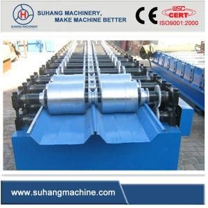 Boltless Roof Sheet Cold Roll Forming Machine with Hydraulic Cutting