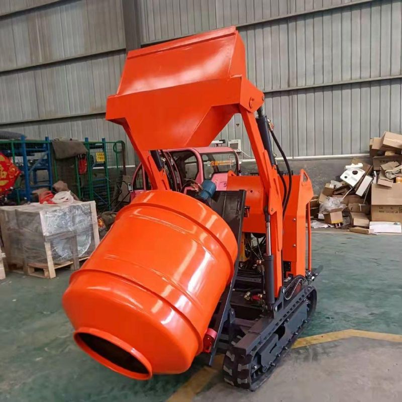 Self-Loading Crawler Dumper Concrete Mixer 300L