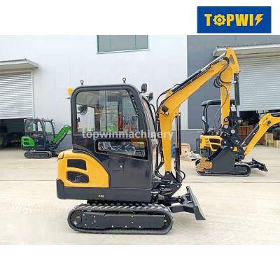 1.8ton Agricultural Orchard Land Home Yard Diesel Engine Fuel Mini Small Crawler Excavator
