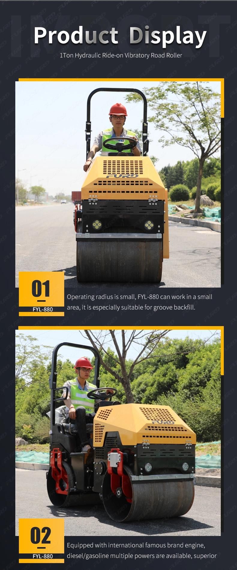 Global Road Roller Market Hot Selling 1 Ton Vibratory Tandem Roller