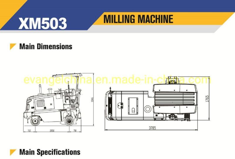 500mm Milling Width Small Asphalt Cold Milling Machine Xm503