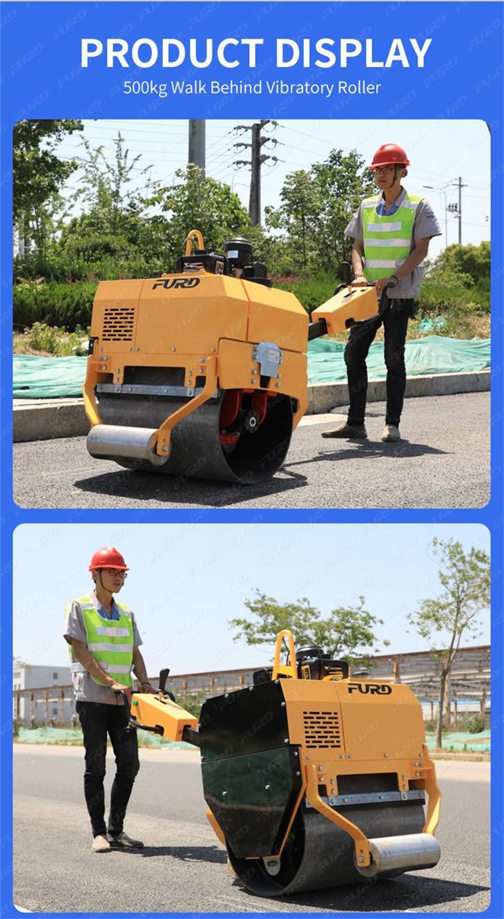 500kg Walk Behind Drum Road Roller with Single Drum for Sale