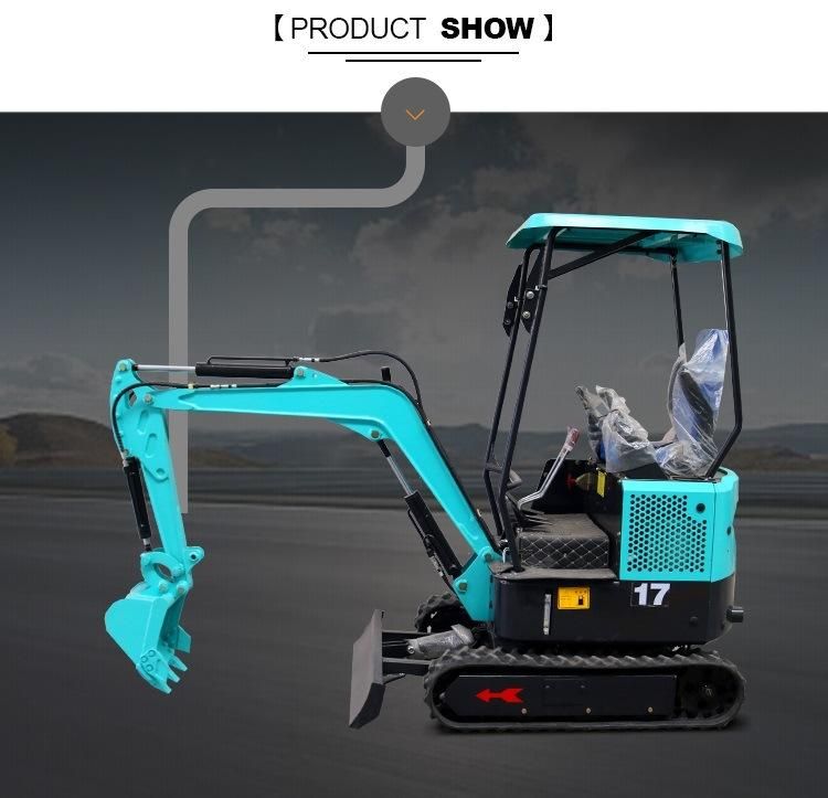 Chinese Small Mini Digger Crawler Excavator 1.7t Smallest Mini Digger for Sale