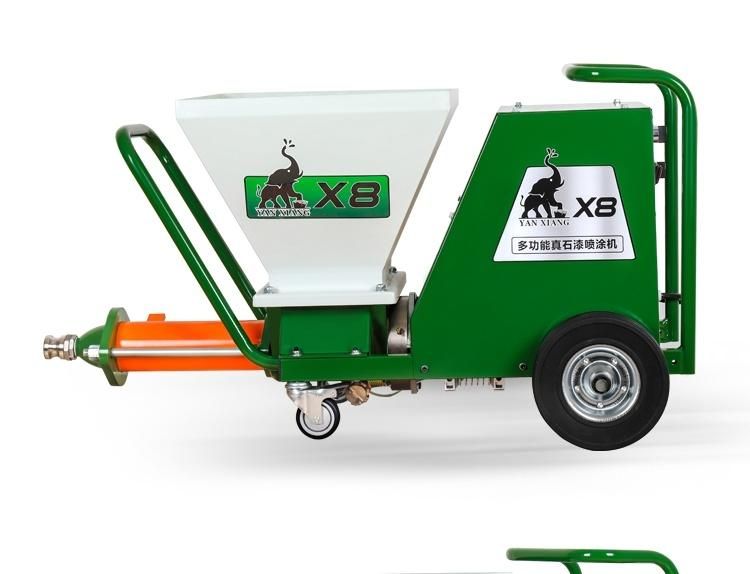 X8 Portable Airless True Stone Coating Wall Putty Sprayer Painting Machine