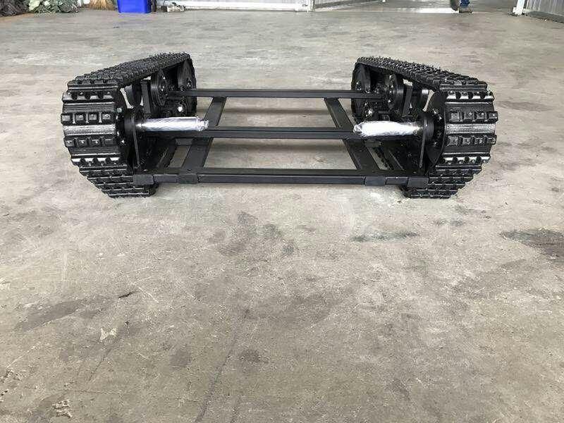 Robot Tracked Undercarriage with 100mm Rubber Track Max Load 150kgs