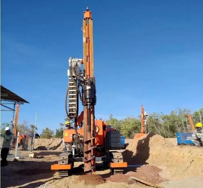 Solar PV Power Plant Pile Driver Ramming Machine