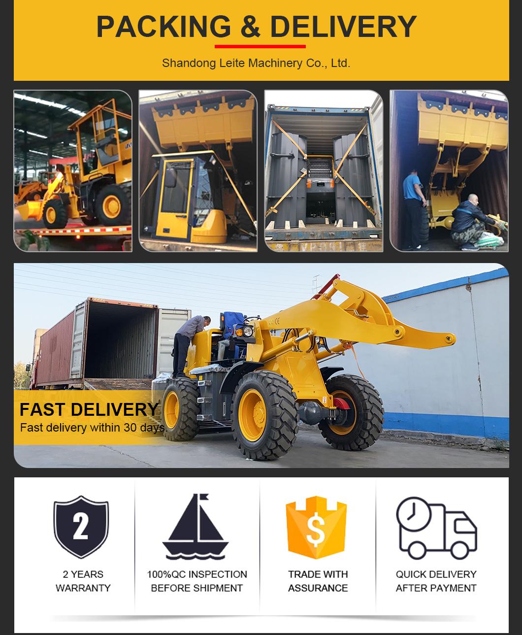 Loading 0.8-5 Ton Thick Steel Plate Cheap Telescopic Front End Wheel Loaders Mini Loader Price