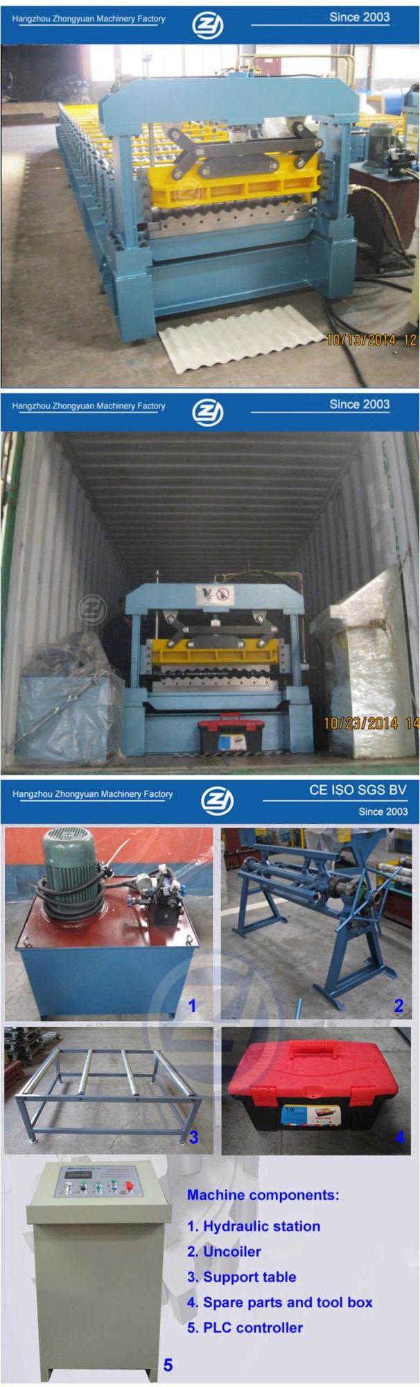 CNC Corrugated Metal Roller Cold Roof Panel Roll Forming Machine for Building Material China Manufacturer with ISO9001/Ce/SGS/Soncap